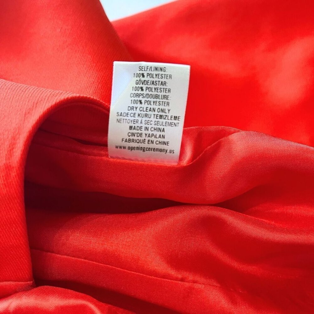 OPENING CEREMONY RED SLEEVELESS FAUX WRAP BLAZER DRESS - S - Picture 13 of 13